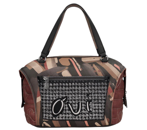 Poseta casual, dama, ANEKKE 41801-397, maro, piele ecologica